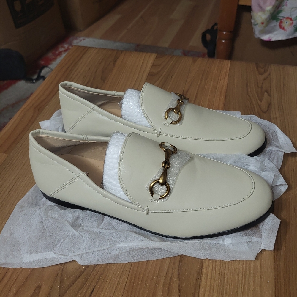 Vertundy Women's Loafers Flats Leather Pointed Toe Work Slip On Mules sz 8 - Picture 4 of 8